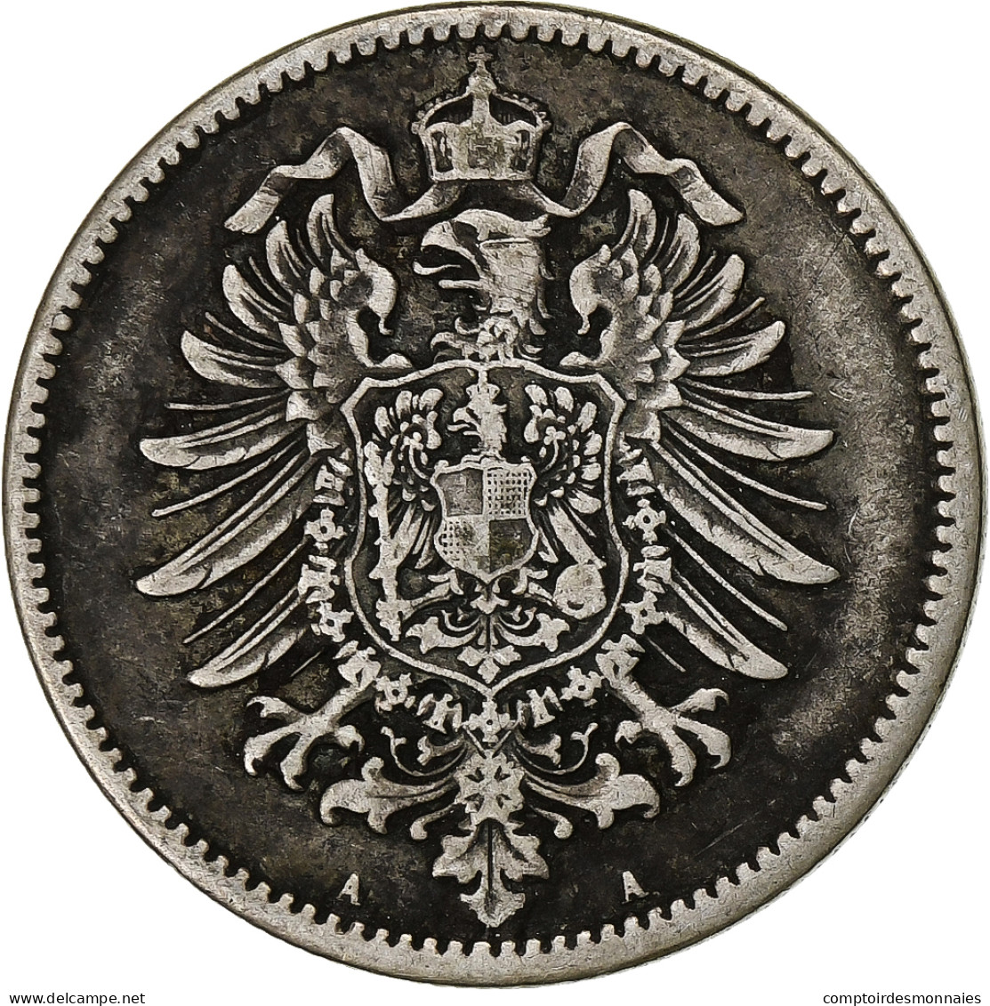 Empire Allemand, Wilhelm I, Mark, 1875, Berlin, Argent, TB+, KM:7 - 1 Mark