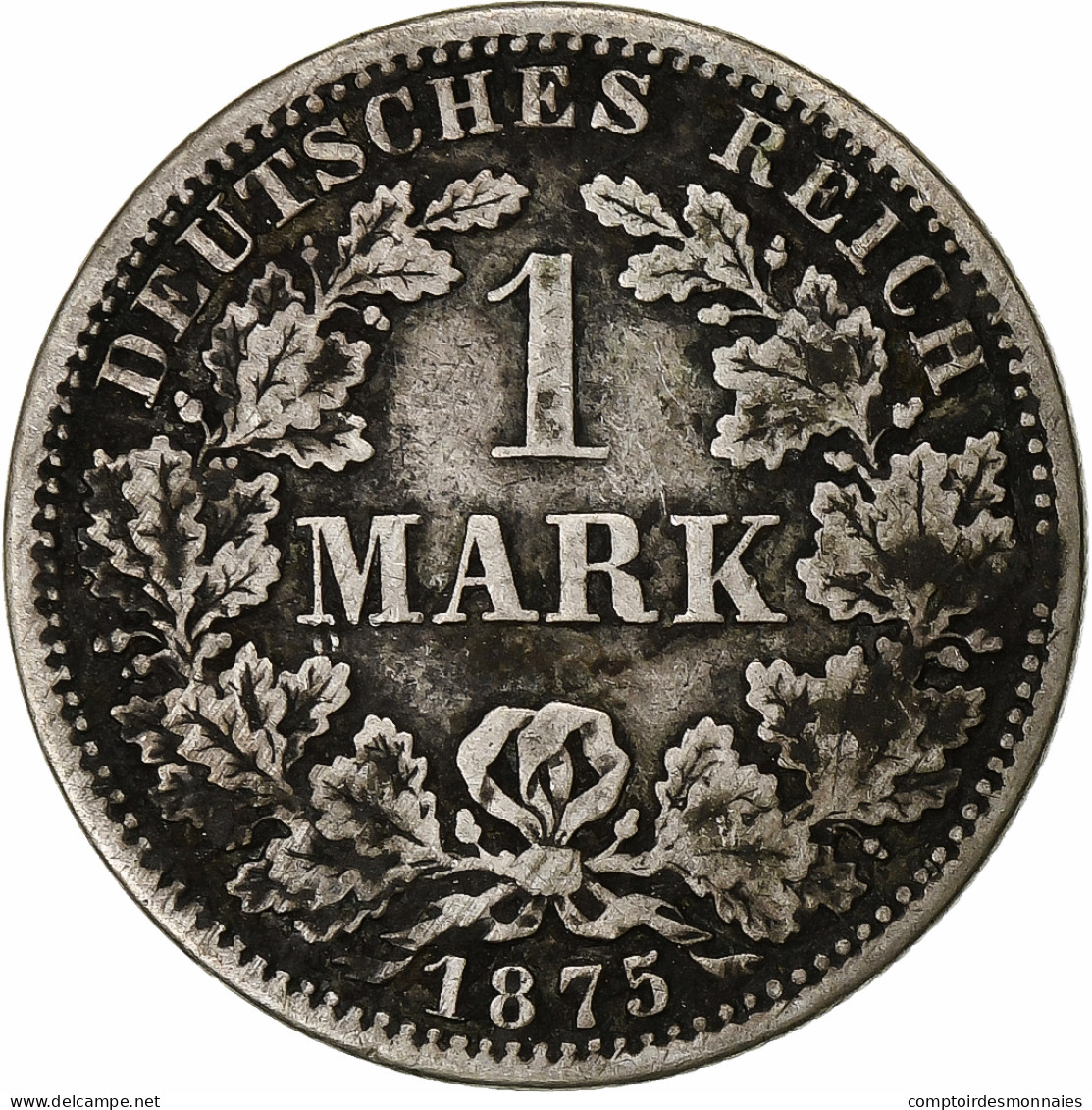 Empire Allemand, Wilhelm I, Mark, 1875, Berlin, Argent, TB+, KM:7 - 1 Mark