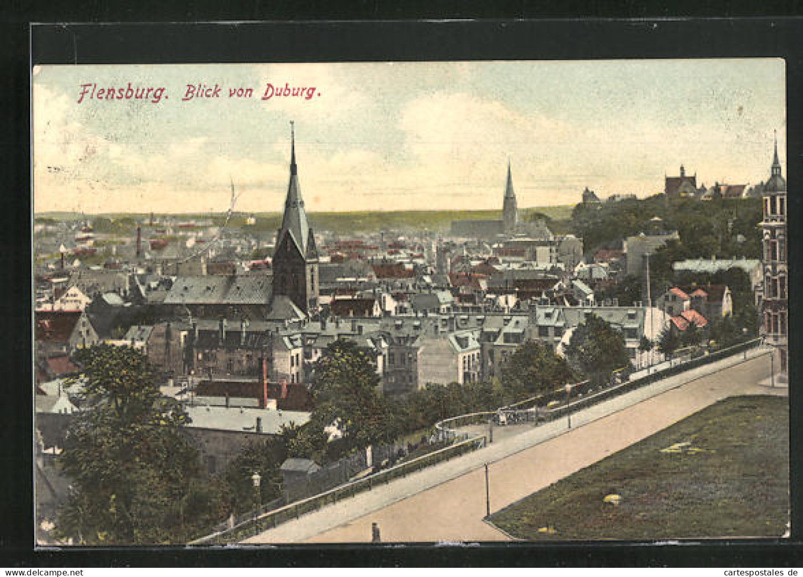 AK Flensburg, Stadtansicht Von Der Duburg  - Flensburg