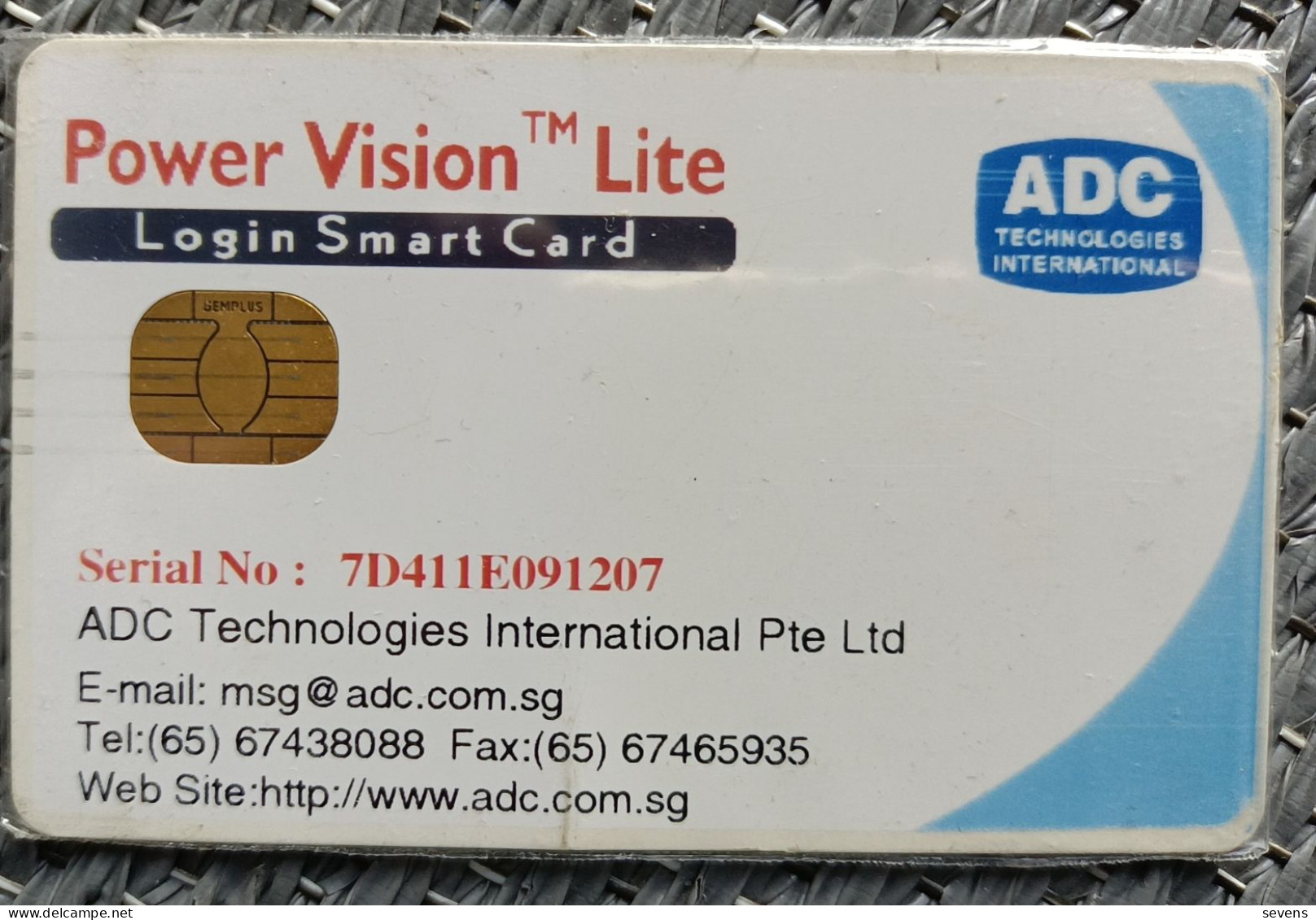 ADC(Singapore) Login Smart Chip Card,with Bend - Unclassified