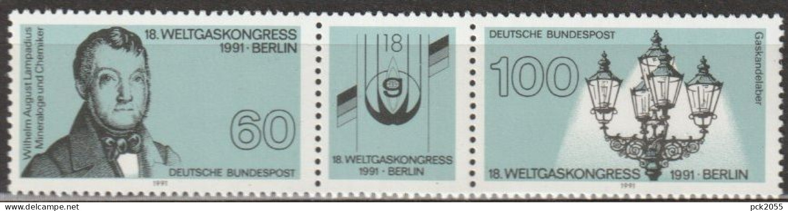 BRD 1991 MiNr.1537 - 1538 3er Streifen ** Postfrisch Weltgaskongress (A2574 )günstige Versandkoste - Neufs