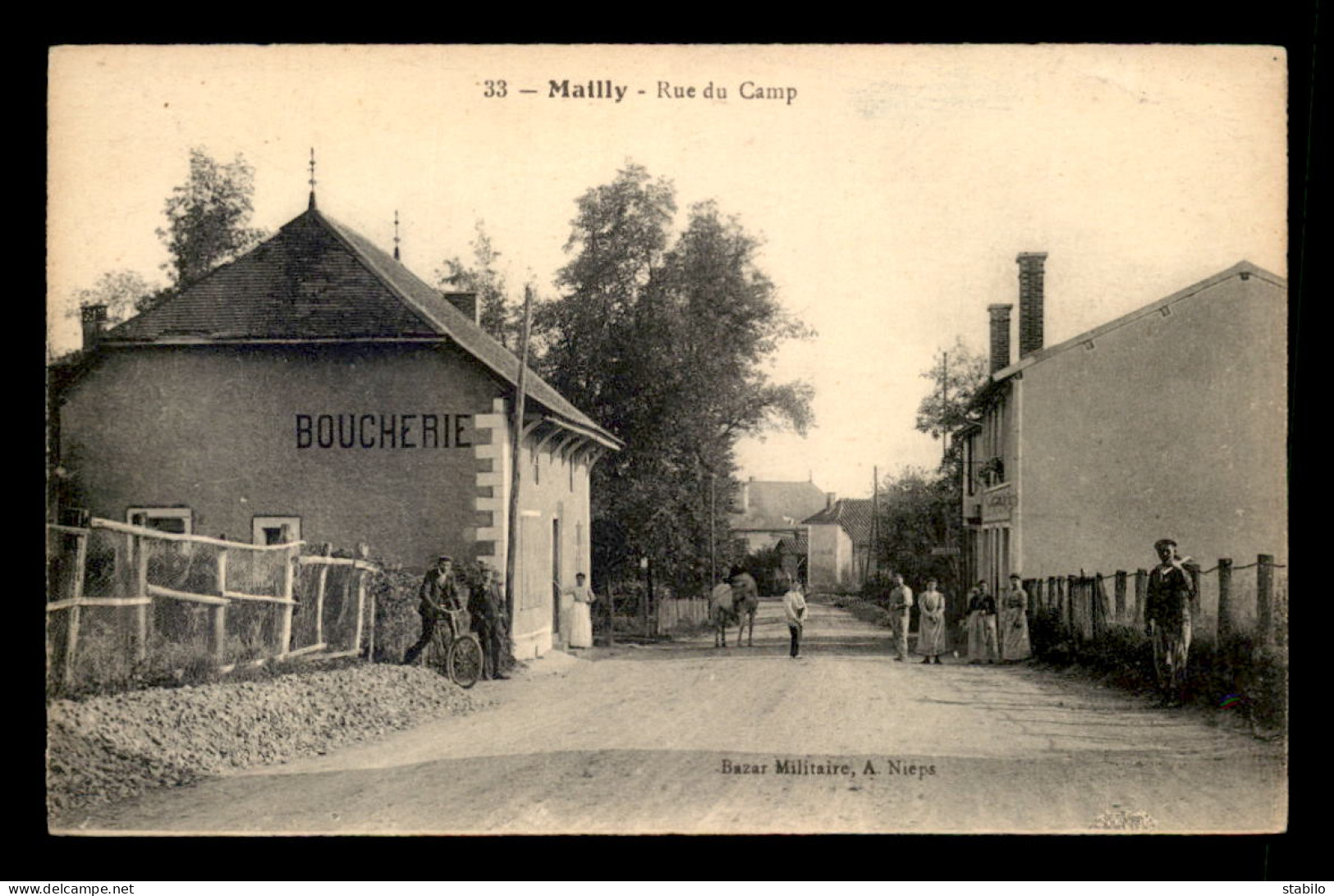 10 - MAILLY - RUE DU CAMP - BOUCHERIE - Mailly-le-Camp