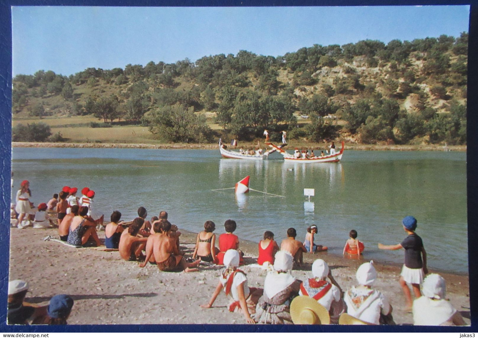 CPM CARTE POSTALE  BATEAU  "  JOUTE NAUTIQUE  "  A NIOZELLES ( ALPES DE HAUTE PROVENCE ) - Altri & Non Classificati