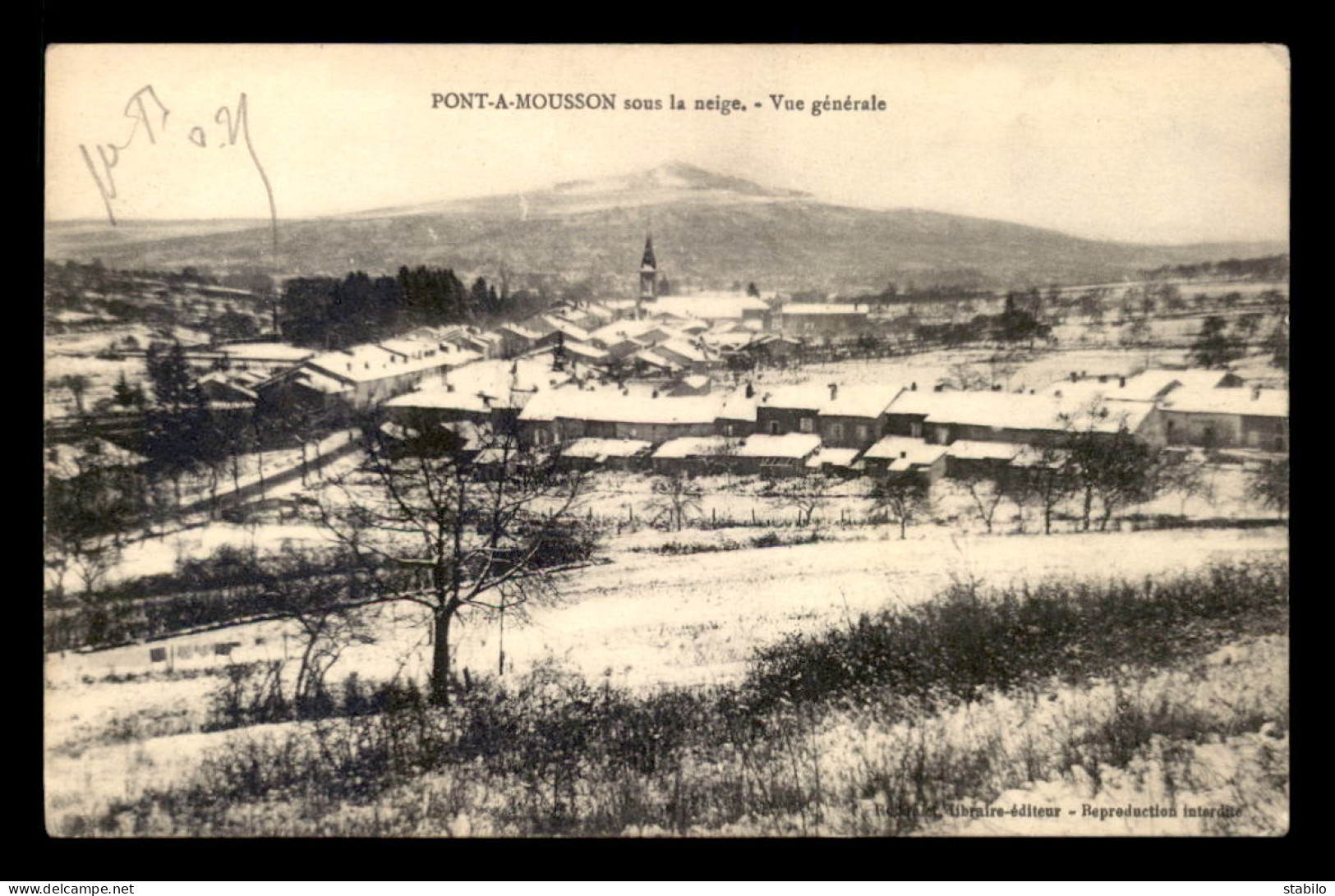 54 - PONT-A-MOUSSON - VUE GENERALE SOUS LA NEIGE - Pont A Mousson