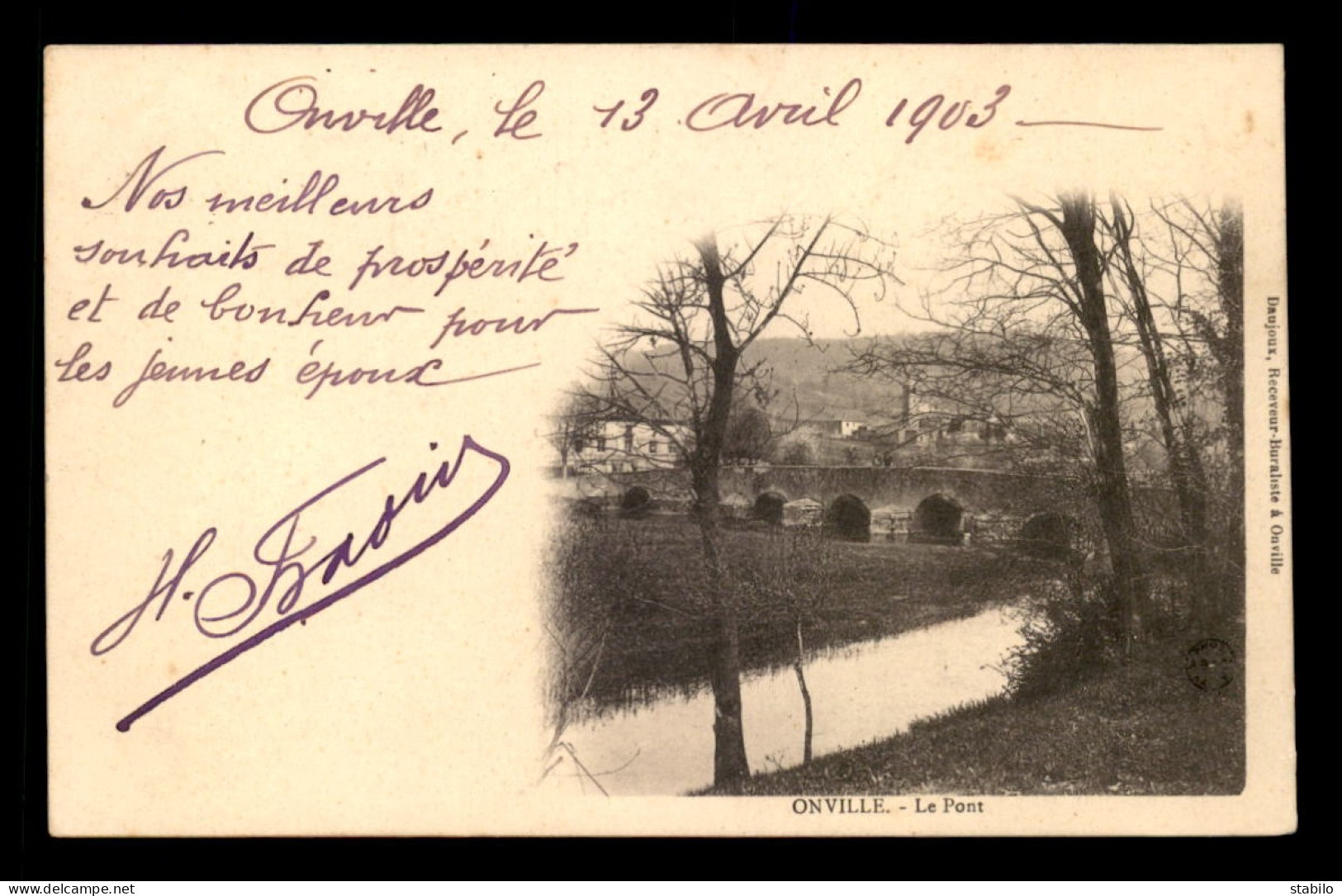 54 - ONVILLE - LE PONT - Otros & Sin Clasificación