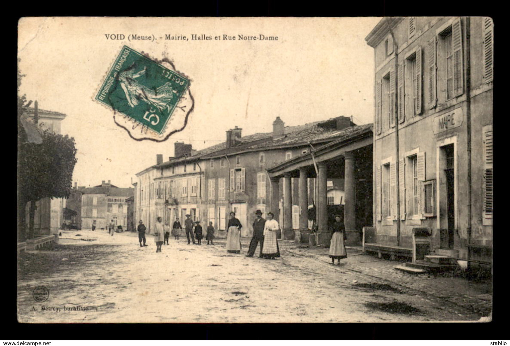 55 - VOID - MAIRIE - HALLES ET RUE NOTRE-DAME - EDITEUR DETREY - Sonstige & Ohne Zuordnung