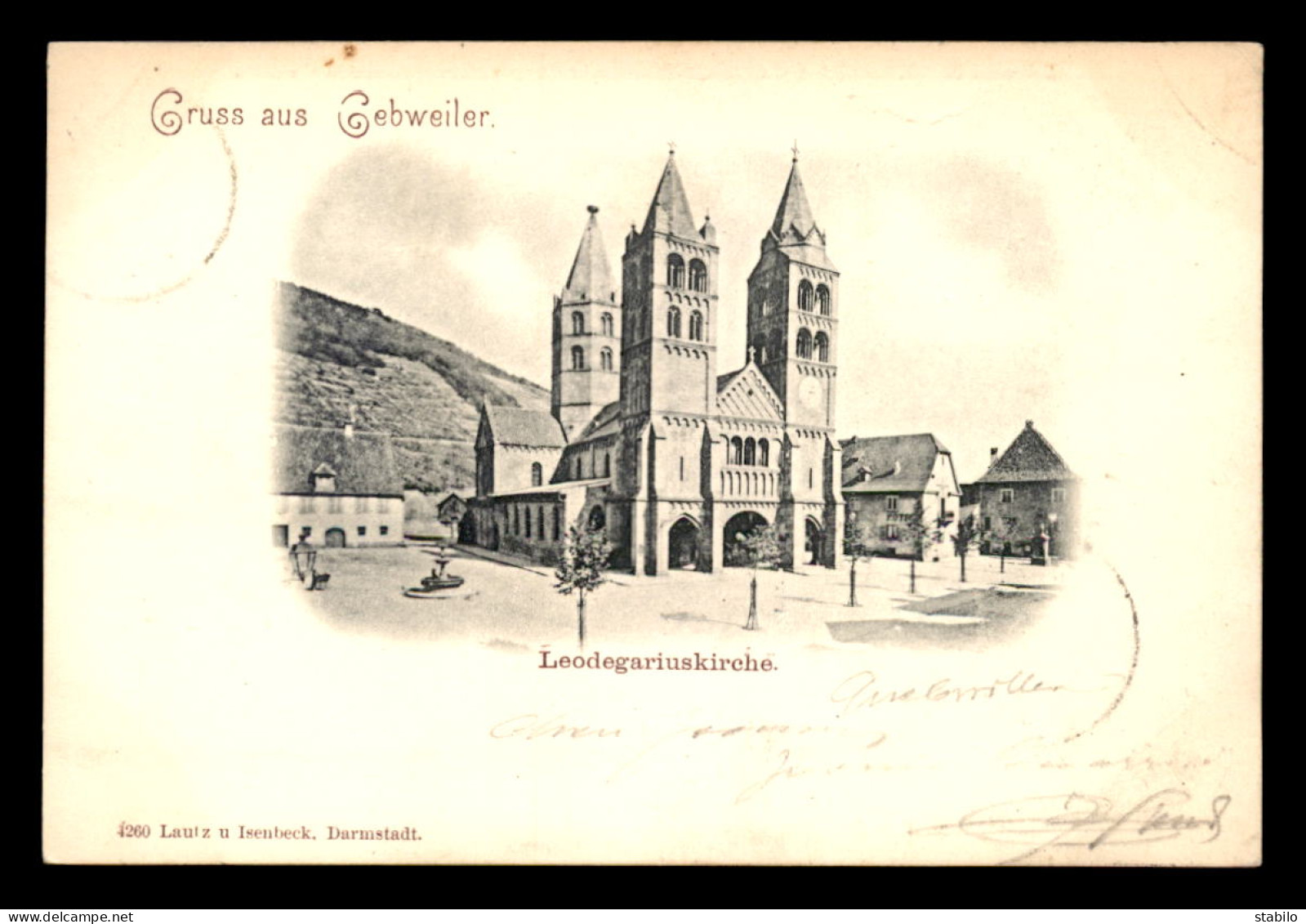 68 - GUEBWILLER - LEODEGARIUSKIRCHE - VOYAGE EN 1898 - Guebwiller