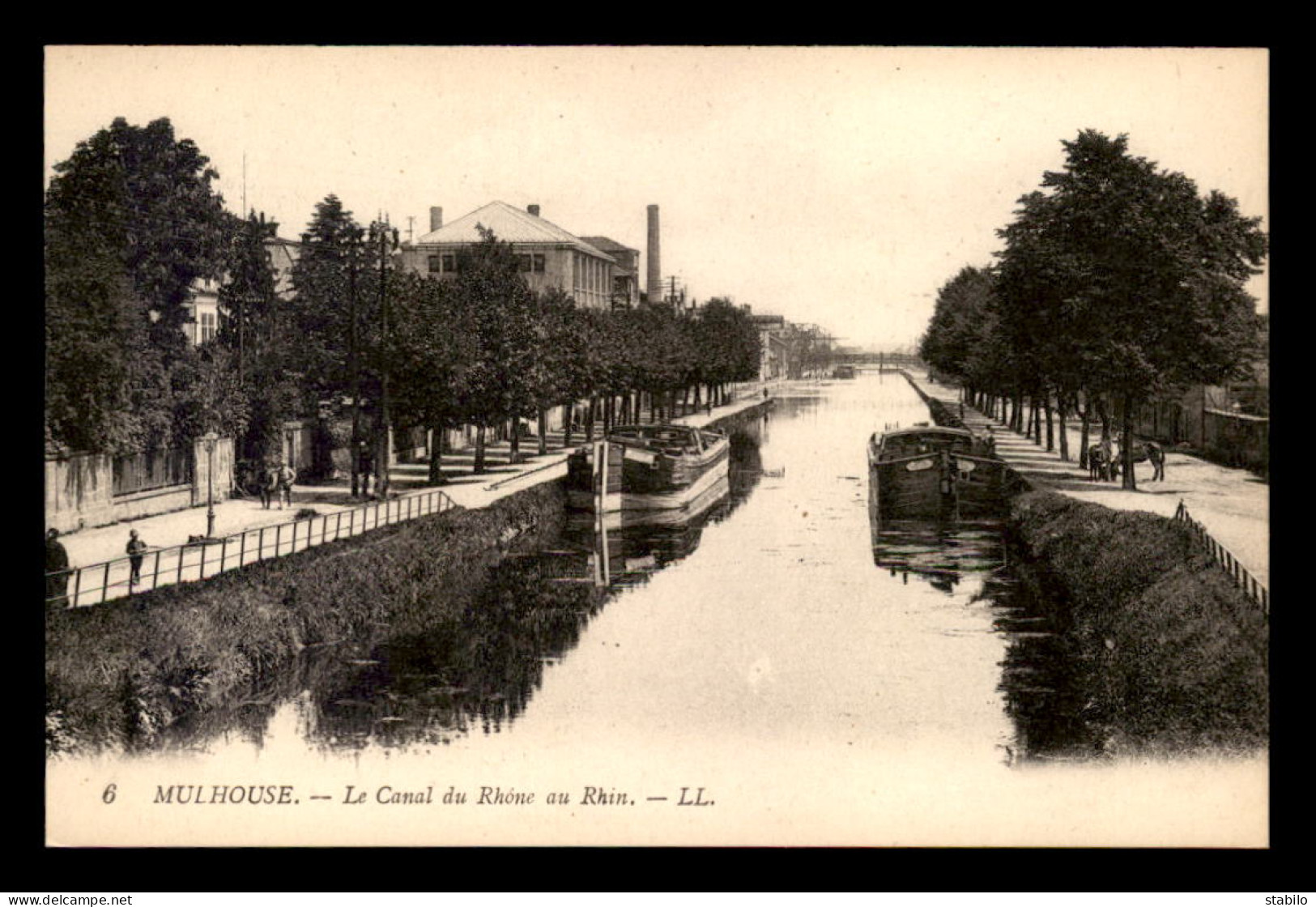 68 - MULHOUSE - LE CANAL DU RHONE AU RHIN - PENICHES - Mulhouse