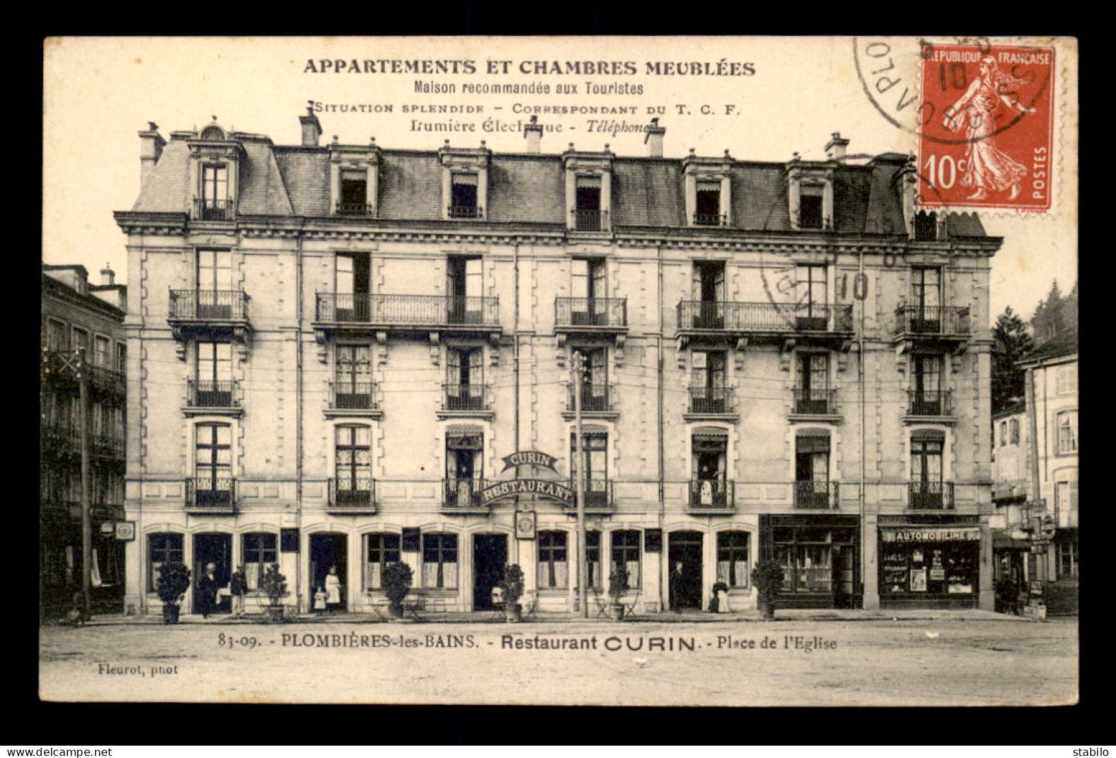 88 - PLOMBIERES-LES-BAINS - RESTAURANT CURIN PLACE DE L'EGLISE - Plombieres Les Bains