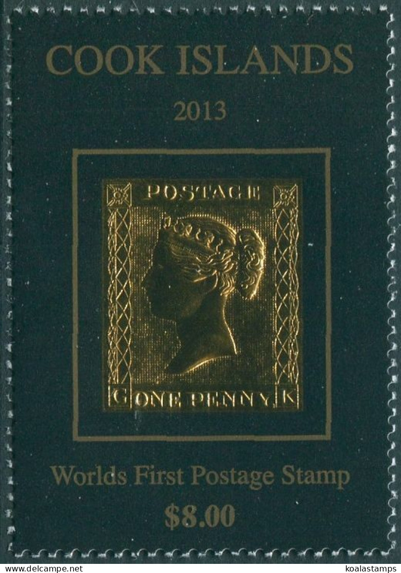 Cook Islands 2013 SG1740 $8 Penny Black Gold MNH - Cookinseln