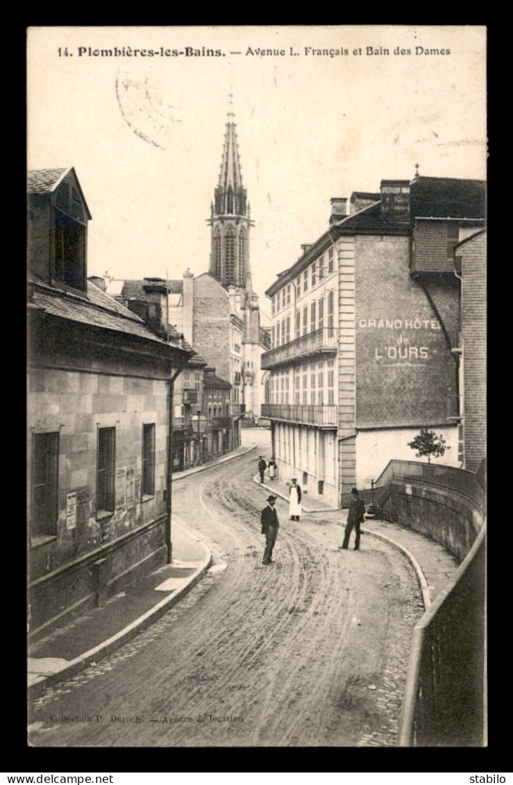 88 - PLOMBIERES-LES-BAINS - AVENUE L.. FRANCAIS ET BAINS DES DAMES - Plombieres Les Bains