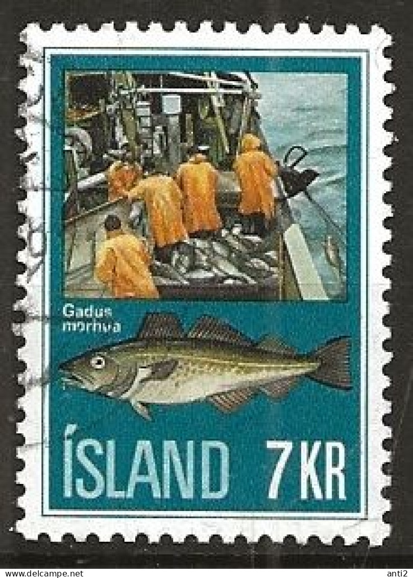 Iceland Island 1971 Fish Industry, Fish, Deep Sea Fishing, Cod, Gadus Morua MI 458 Cancelled(o) - Gebruikt