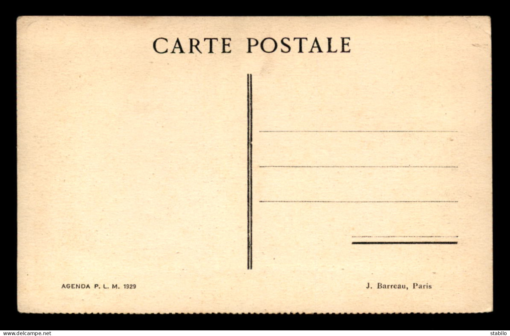 ALGERIE - BANIANE - CARTE AGENDA P.L.M. 1929 - Other & Unclassified