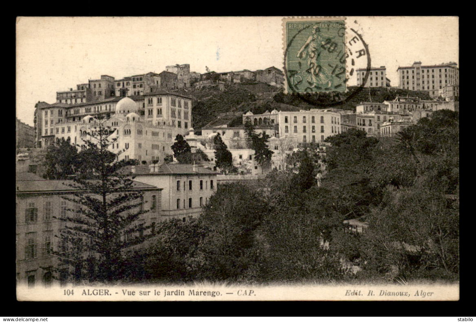 ALGERIE - ALGER - VUE SUR LE JARDIN MARENGO - Algiers