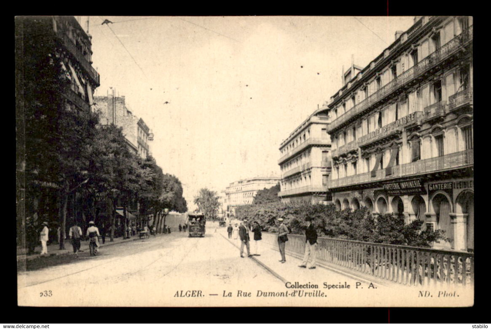 ALGERIE - ALGER - RUE DUMONT D'URVILLE - Algiers