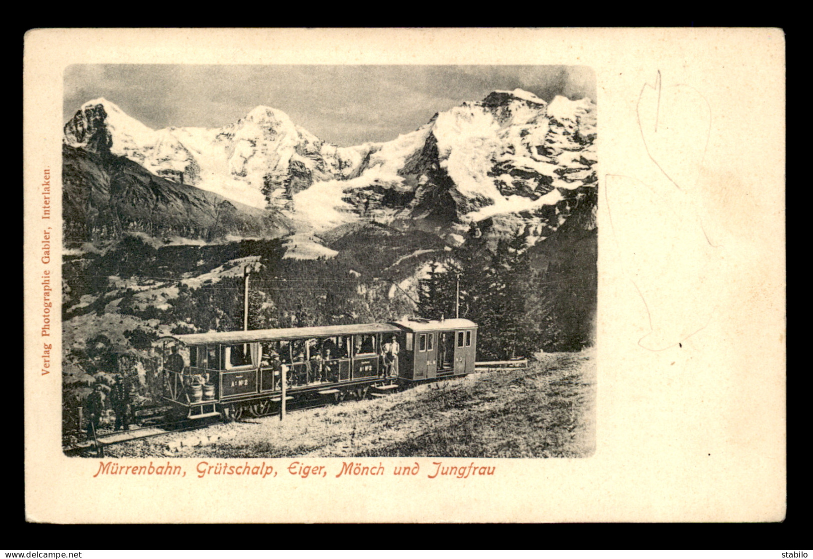 SUISSE - MURRENBACH, GRUTSCHALP, EIGER, MONCH UND JUNGFRAU - CHEMIN DE FER - Other & Unclassified