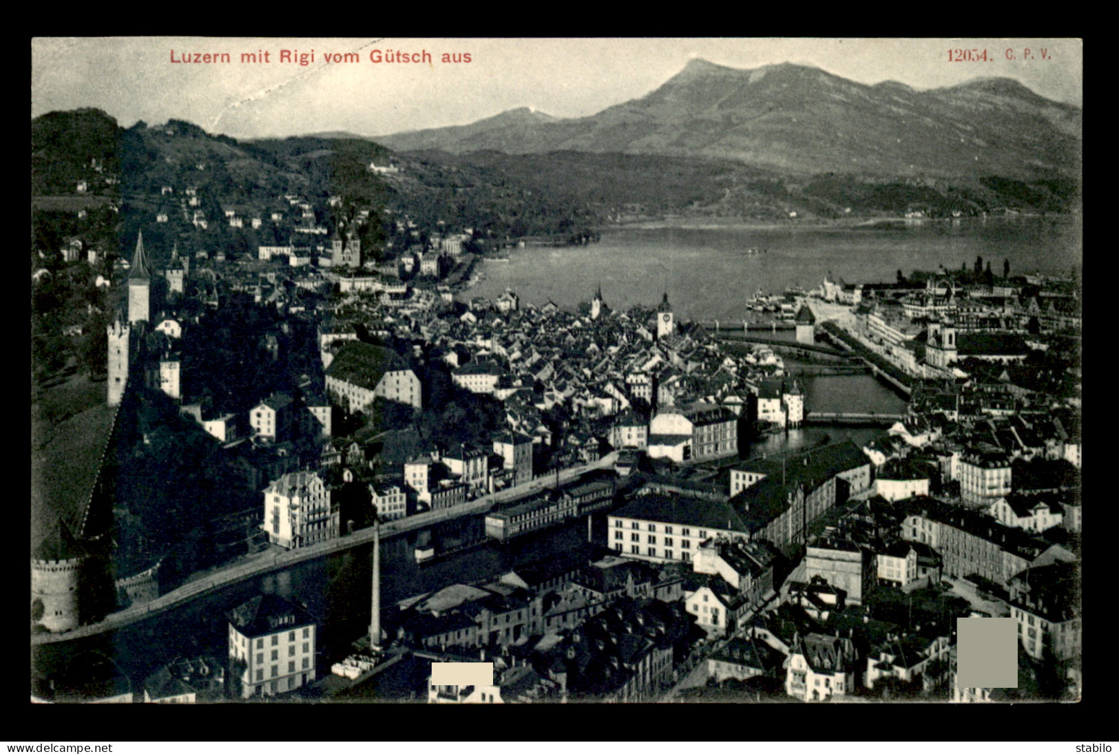 SUISSE - LUCERNE - RIGI VOM GUTSCH AUS - PUBLICITE AU VERSO, MACHINES A COUDRE HELVETIA - Autres & Non Classés