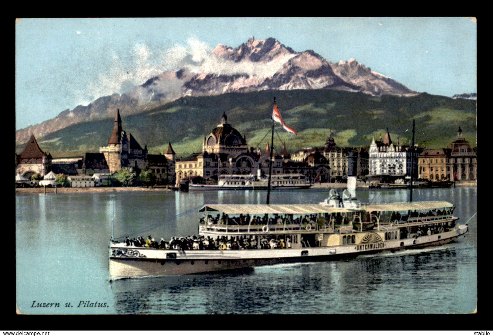 SUISSE - LUCERNE - PILATUS - BATEAU A ROUES UNTERWALDEN - Autres & Non Classés