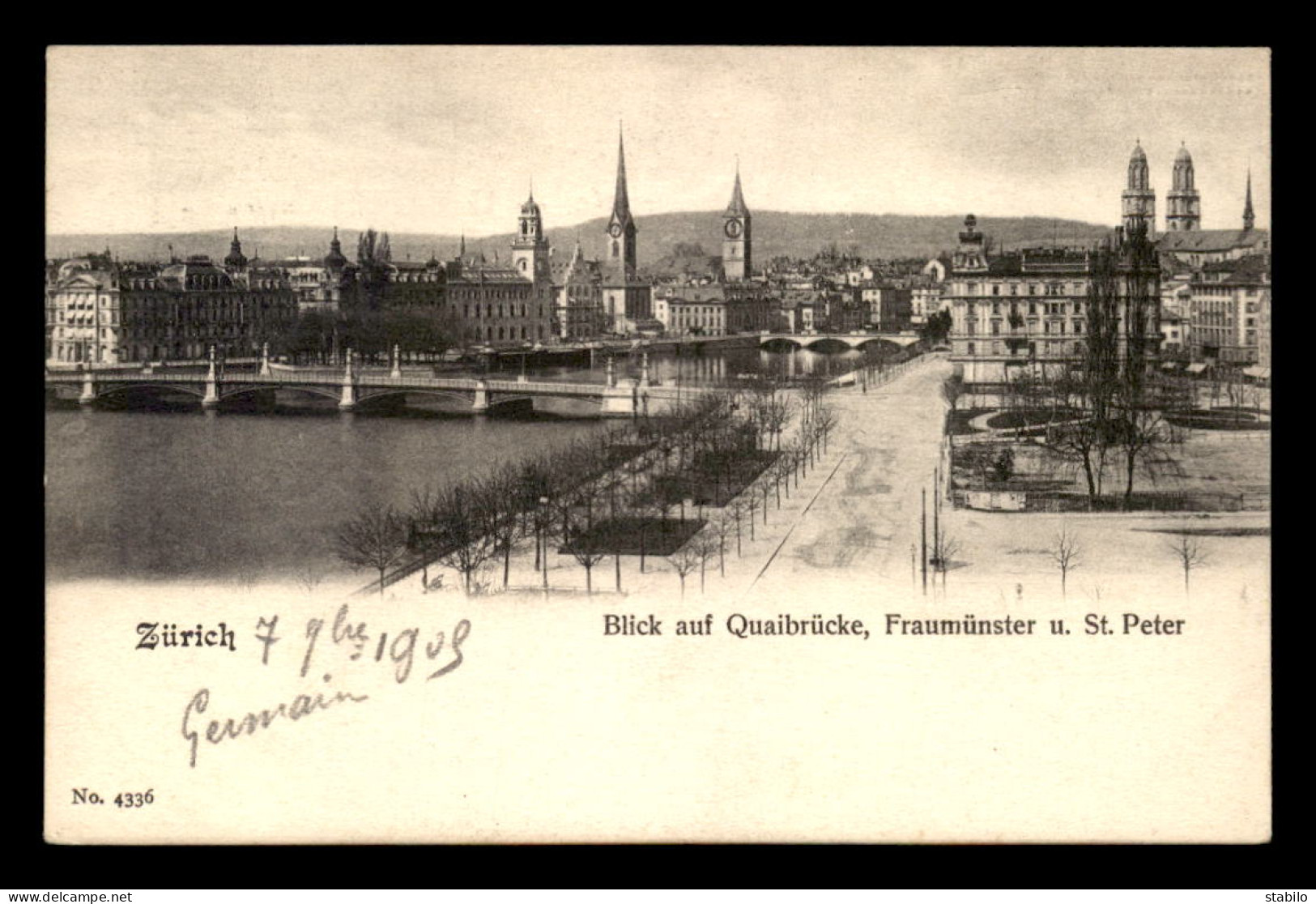 SUISSE - ZURICH - BLICK AUF QUAIBRUCKE FRAUMUNSTER UND ST. PETER - Other & Unclassified