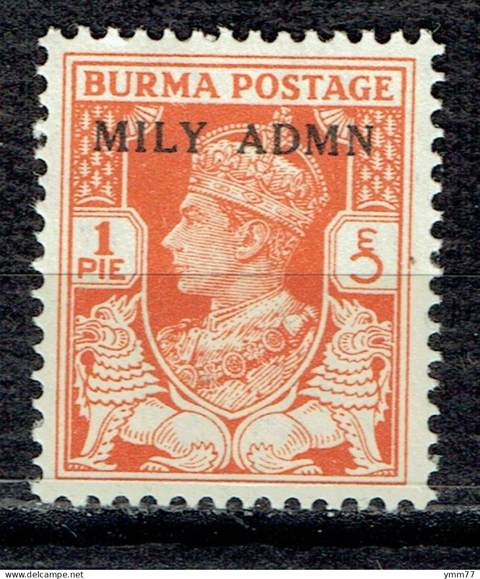 Effigie De Georges VI Surchargé MILY ADMN - Myanmar (Birma 1948-...)