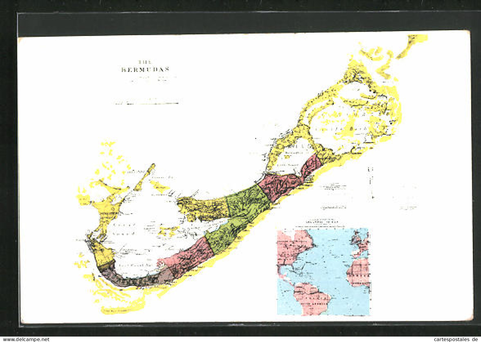 AK Bermudas, Landkarte Von Oben  - Bermuda