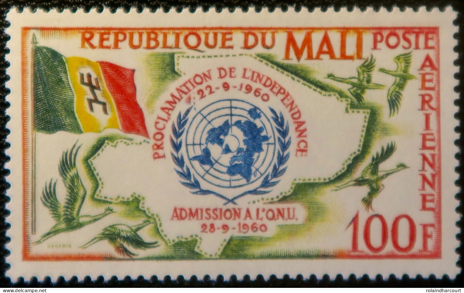 R2253/782 - MALI - 1961 - POSTE AERIENNE - N°11 NEUF** - Malí (1959-...)