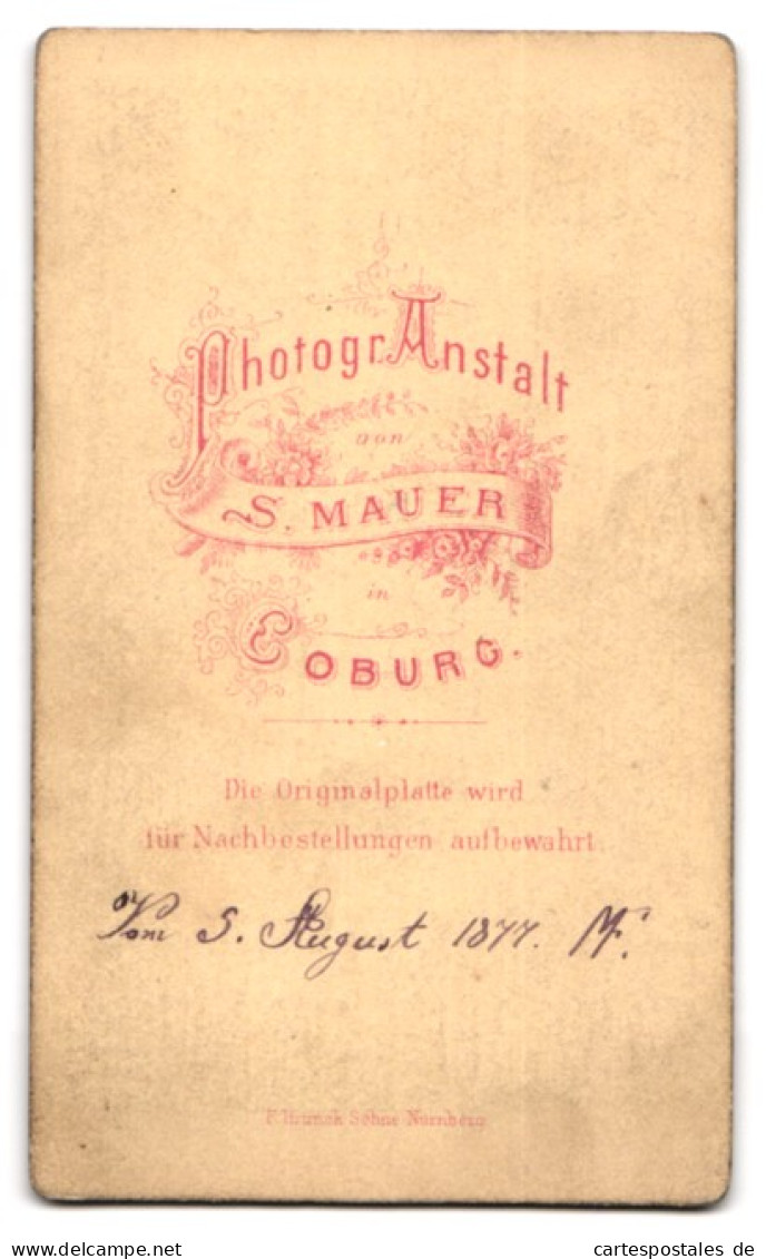 Fotografie S. Mauer, Coburg, Junger Mann In Anzug Mit Welligem Haar  - Anonymous Persons