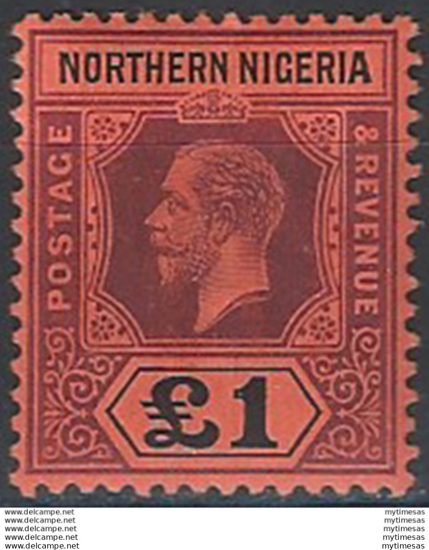 1912 Northern Nigeria Giorgio V 1£ MH SG N. 52 - Otros & Sin Clasificación