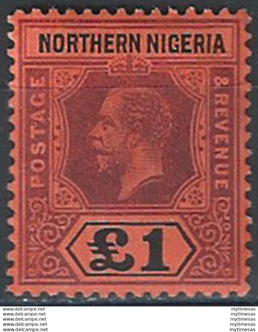 1912 Northern Nigeria Giorgio V 1£ MNH SG N. 52 - Otros & Sin Clasificación