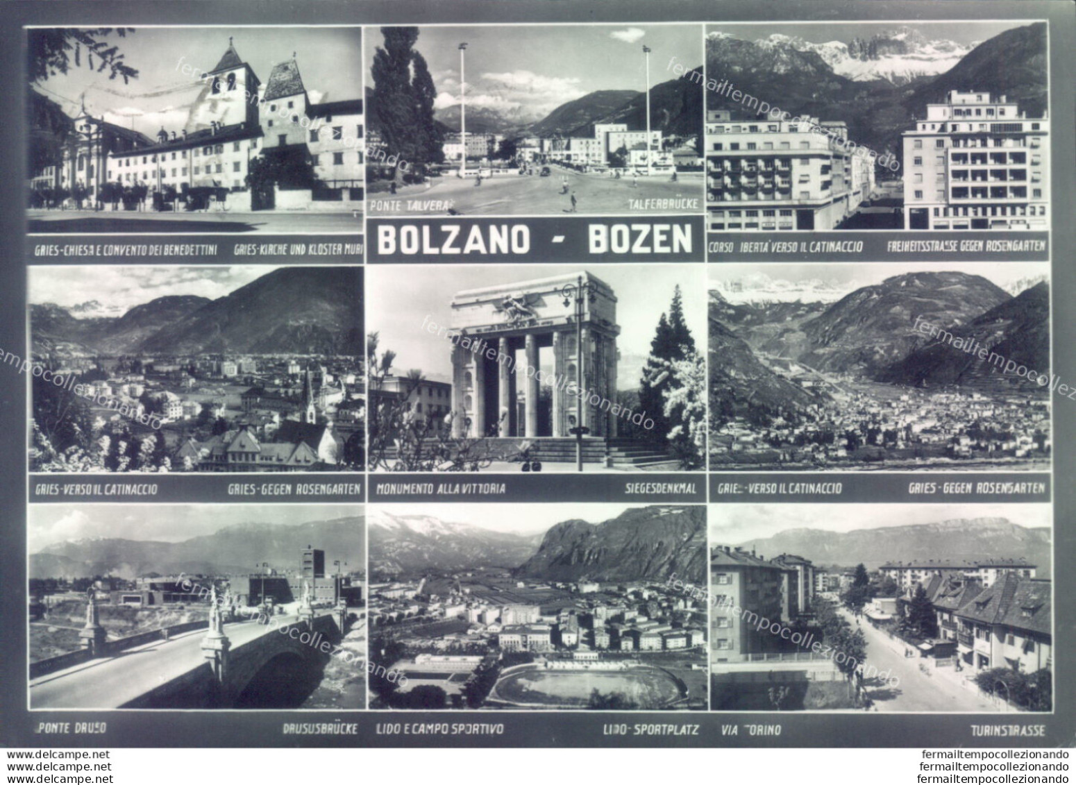 D746 Cartolina Bolzano Bozen 9 Vedutine - Bolzano