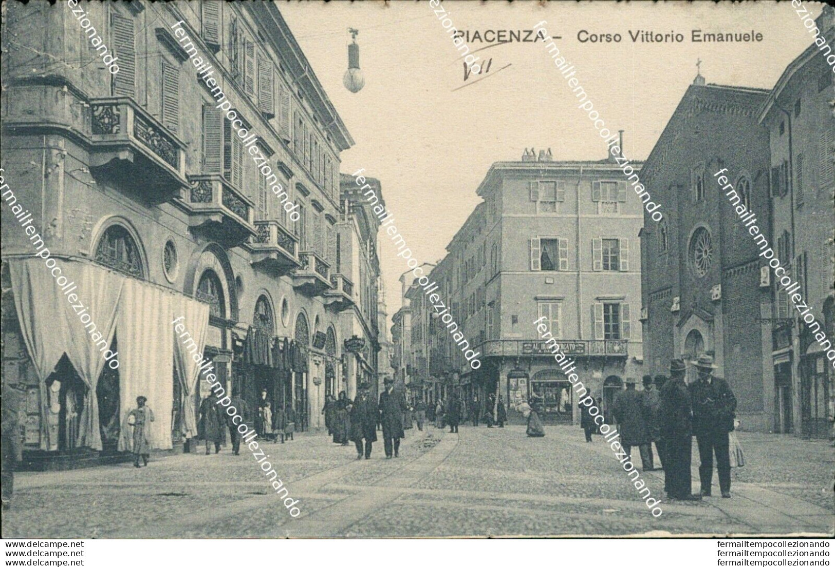 Bc184 Cartolina Piacenza Citta' Corso Vittorio Emanuele - Piacenza