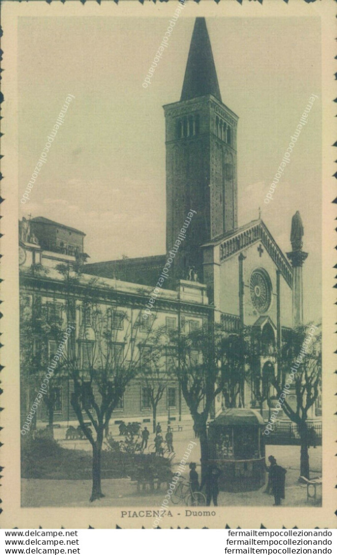 Ac423 Cartolina Piacenza Citta' Duomo 1916 - Piacenza