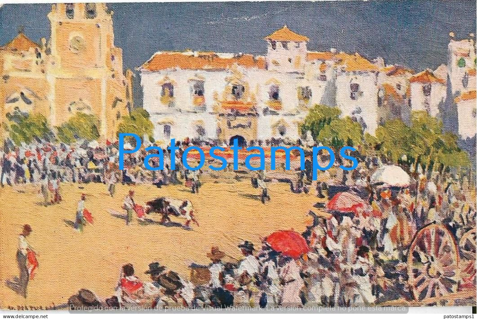 227659 SPAIN ESPAÑA ART ARTE SIGNED M. BERTUCHI COSTUMES UNA CAPEA  POSTAL POSTCARD - Other & Unclassified