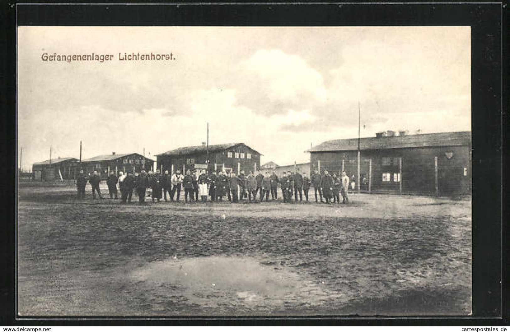 AK Lichtenhorst, Kriegsgefangenen-Lager Mit Soldaten  - War 1914-18