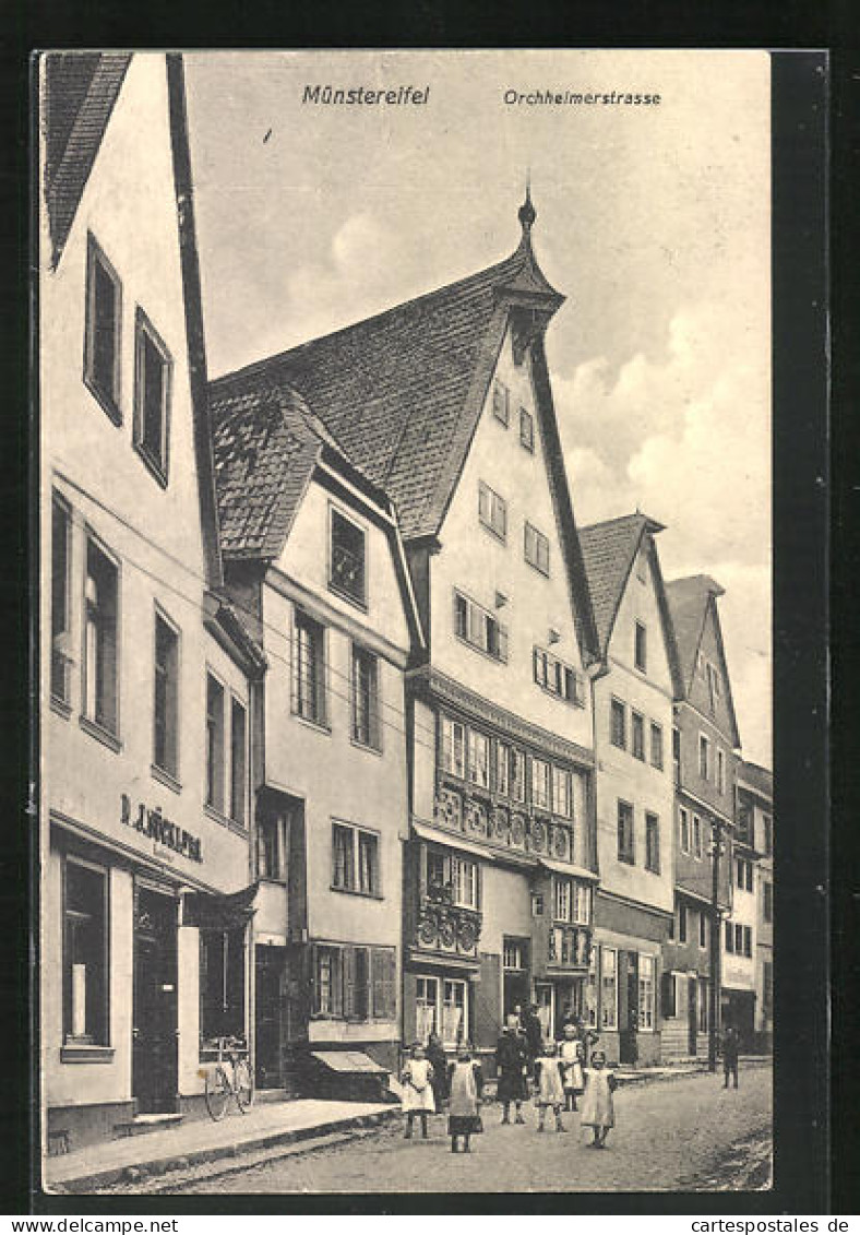 AK Münstereifel, Mädchenschar In Der Orchheimerstrasse  - Muenster