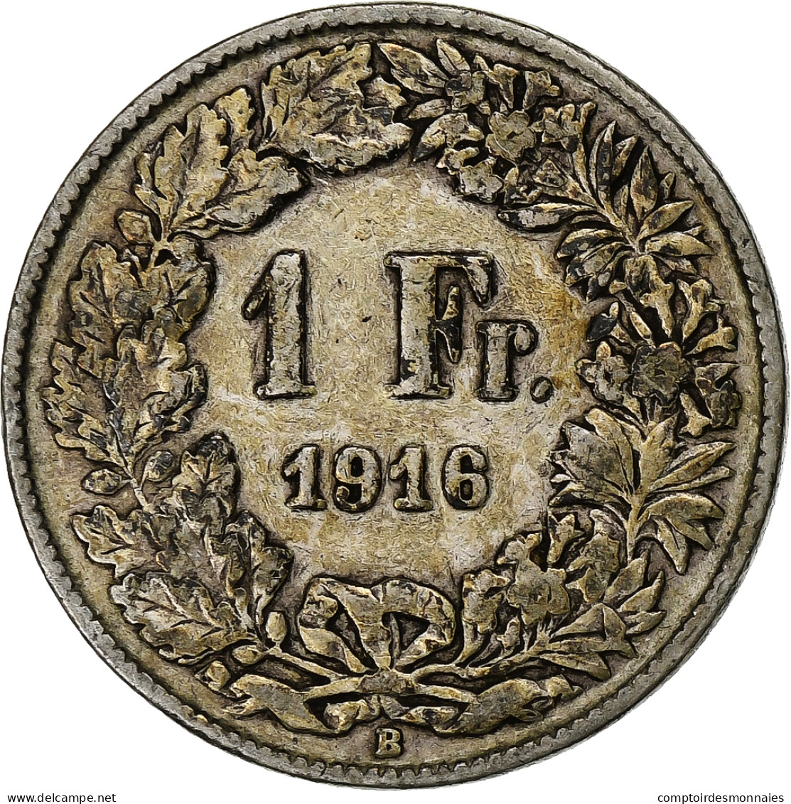 Suisse, Franc, 1916, Bern, Argent, TB+, KM:24 - Andere & Zonder Classificatie