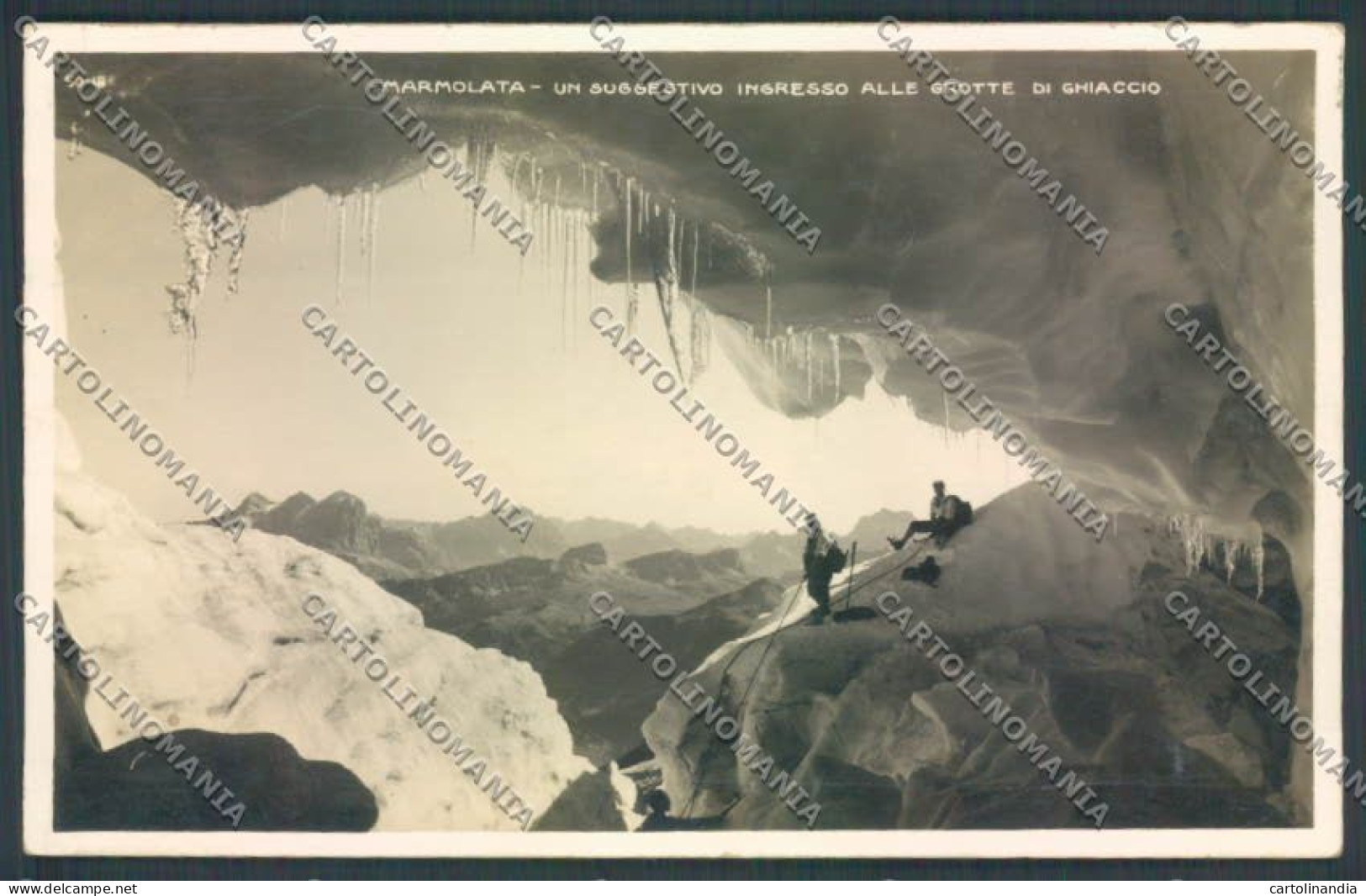 Trento Marmolada Ghiacciaio Alpinismo Foto Cartolina ZB0902 - Trento