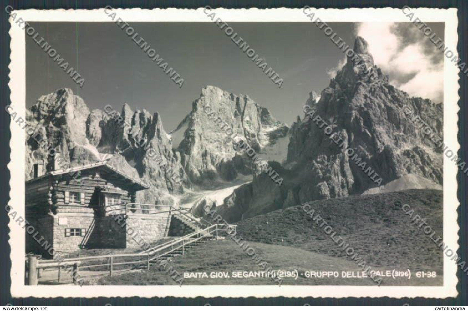 Trento Passo Rolle Rifugio Segantini Foto Cartolina ZB0924 - Trento