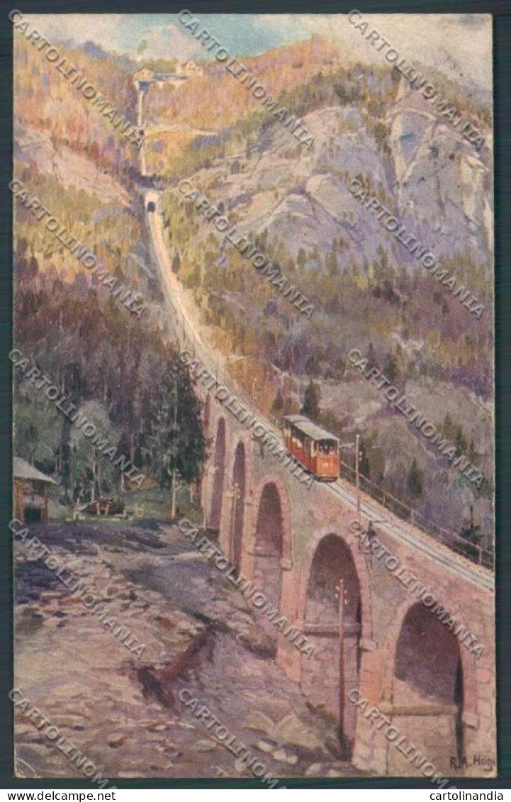 Trento Passo Della Mendola Funicolare Cartolina ZB0991 - Trento