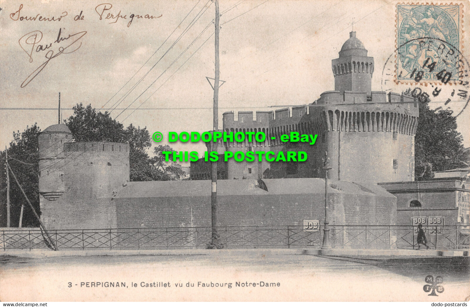 R494930 3. Perpignan. Le Castillet Vu Du Faubourg Notre Dame. 1905 - Wereld