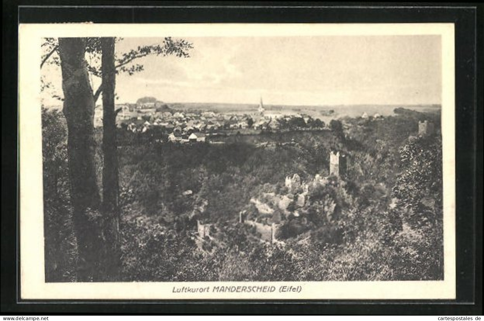 AK Manderscheid /Eifel, Totalansicht Mit Ruine  - Manderscheid