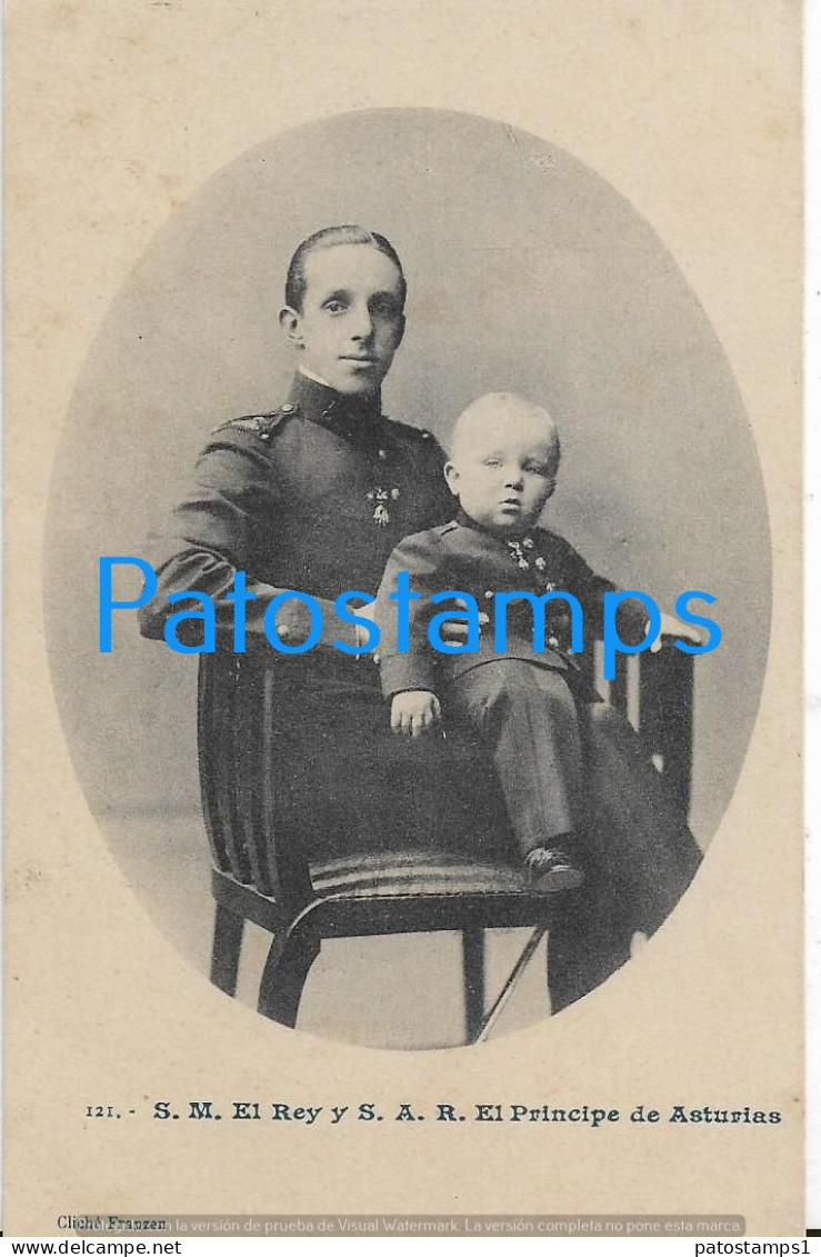 227683 SPAIN ESPAÑA ROYALTY KING REY & THE PRINCE ASTURIAS POSTAL POSTCARD - Autres & Non Classés