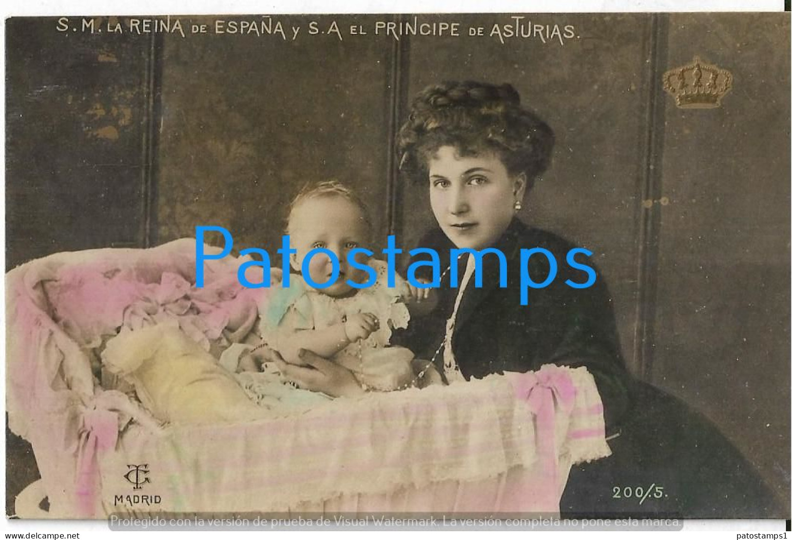 227684 SPAIN ESPAÑA ROYALTY QUEEN REINA & THE PRINCE ASTURIAS POSTAL POSTCARD - Other & Unclassified