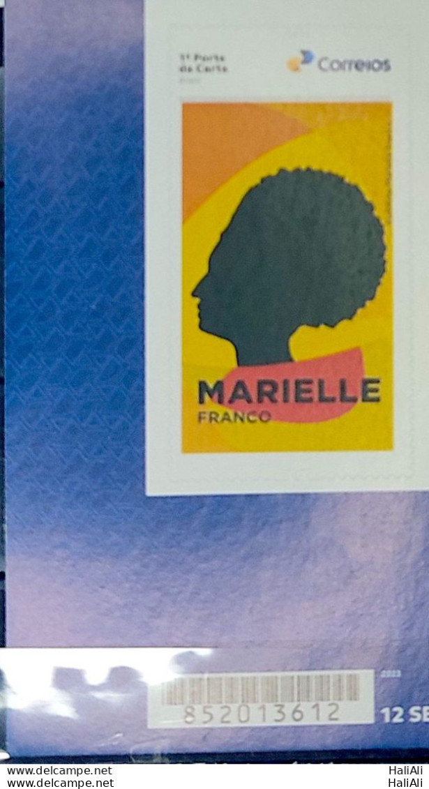 SI 15 Brazil Institutional Stamp Marielle Franco Justice Rights 2023 Bar Code - Personalized Stamps