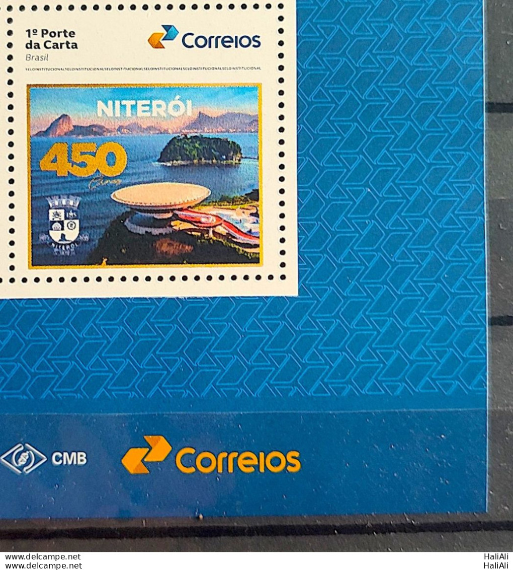 SI 13 Brazil Institutional Stamp  Niteroi Coat Of Arms Architecture Oscar Niemeyer 2023 Vignette Correios - Personalized Stamps