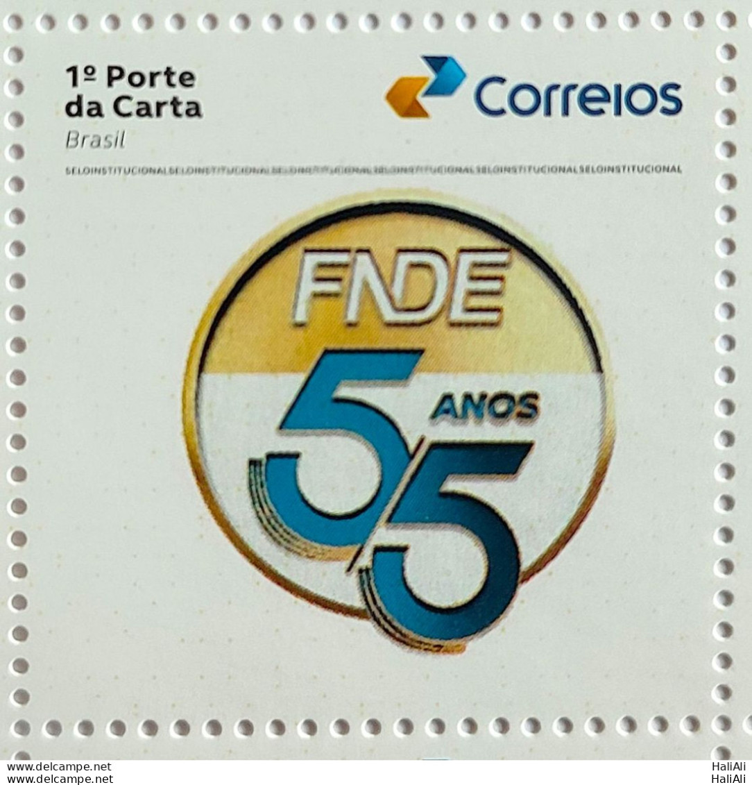 SI 12 Brazil Institutional Stamp 55 Years FNDE Education Government 2023 - Sellos Personalizados