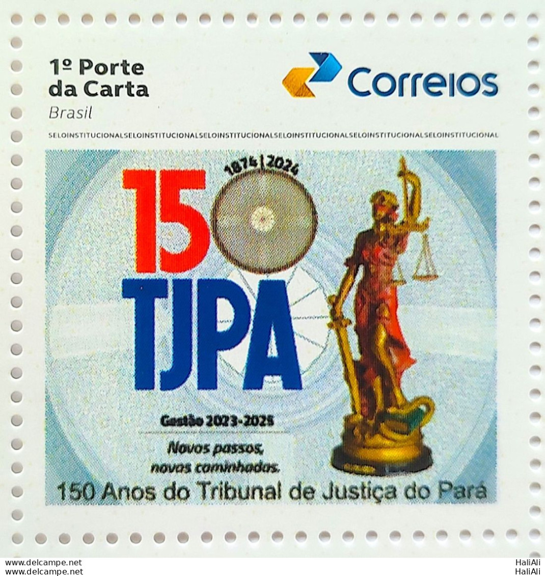 SI 09 Brazil Institutional Stamp Court Of Justice For Law Righnts Para Belem 2023 - Sellos Personalizados