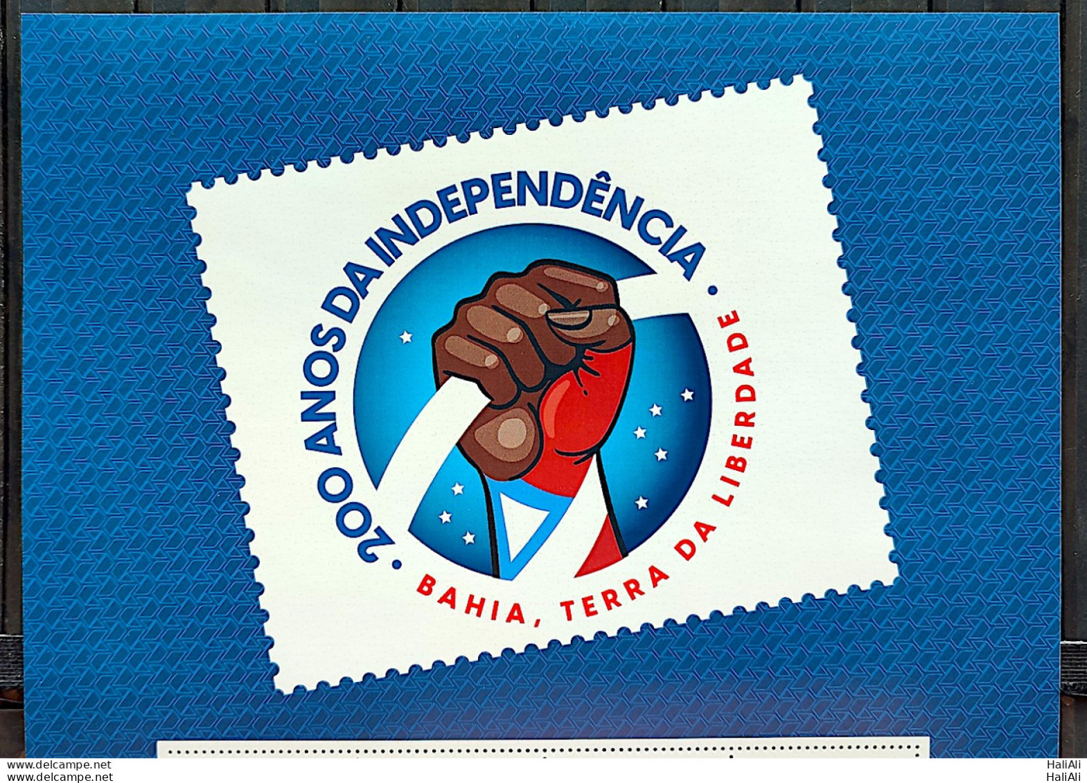 SI 08 Vignette Brazil Institutional Stamp 200 Years Of Independence Bahia Hand Star 2023 - Gepersonaliseerde Postzegels