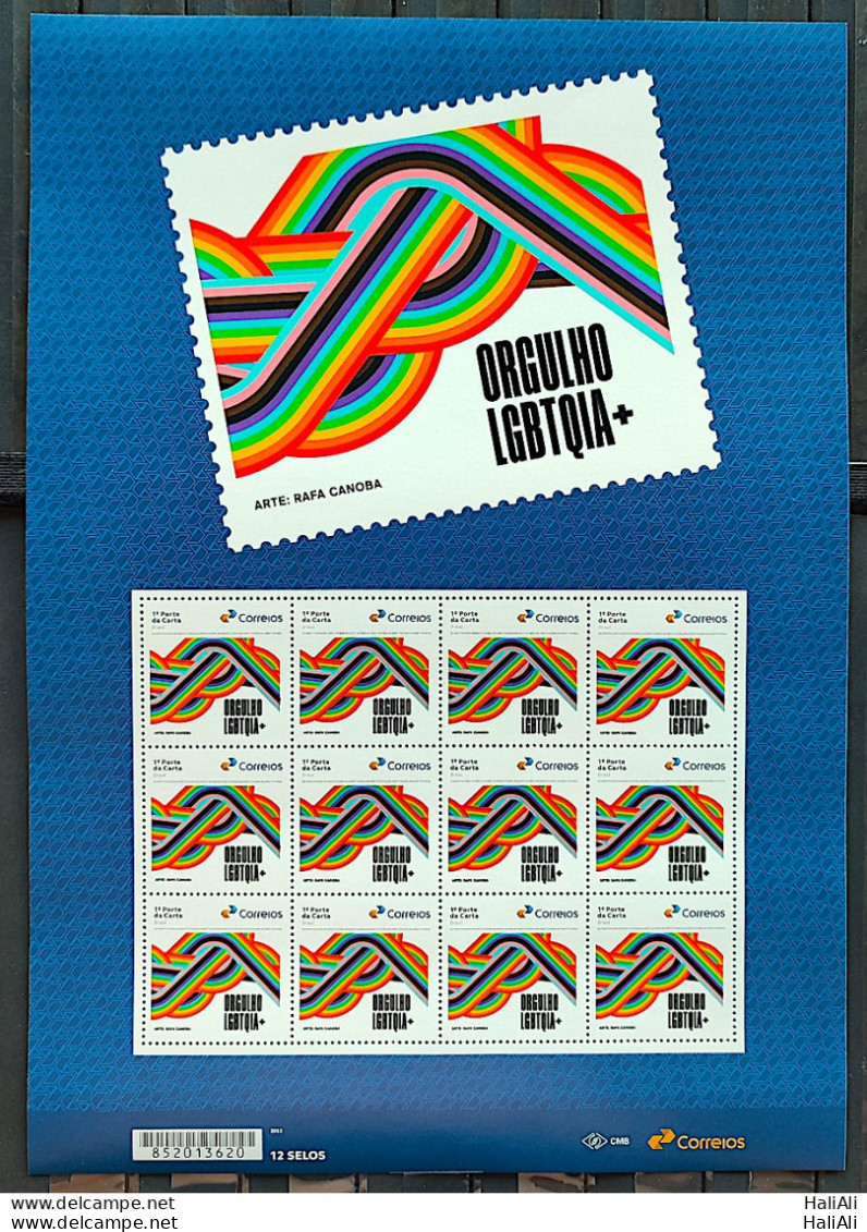 SI 07 Brazil Institutional Stamp LGBTQIA Pride+ Justice Rights 2023 Sheet - Sellos Personalizados