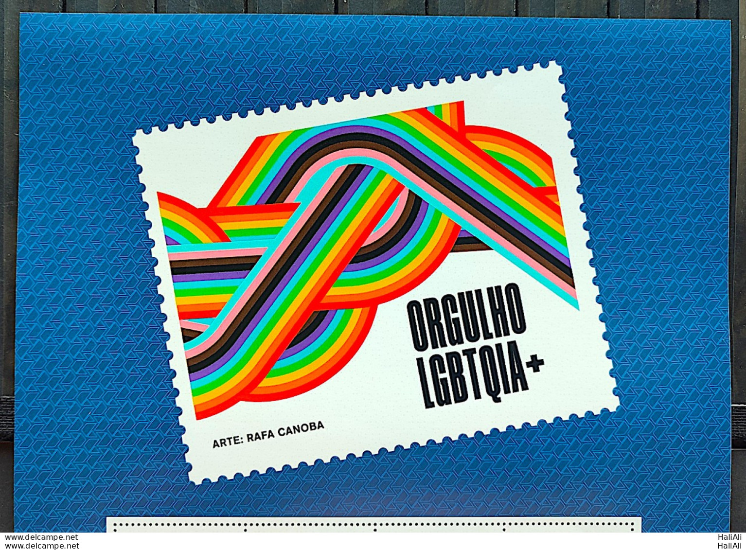 SI 07 Vignette Brazil Institutional Stamp LGBTQIA Pride+ Justice Rights 2023 - Personalisiert